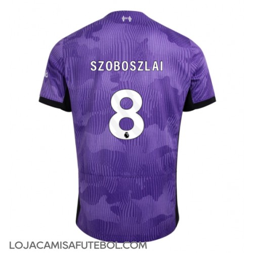 Camisa de Futebol Liverpool Szoboszlai Dominik #8 Equipamento Alternativo 2023-24 Manga Curta